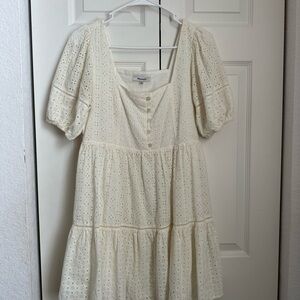 Madewell Cream Puff Sleeve Mini Sundress
